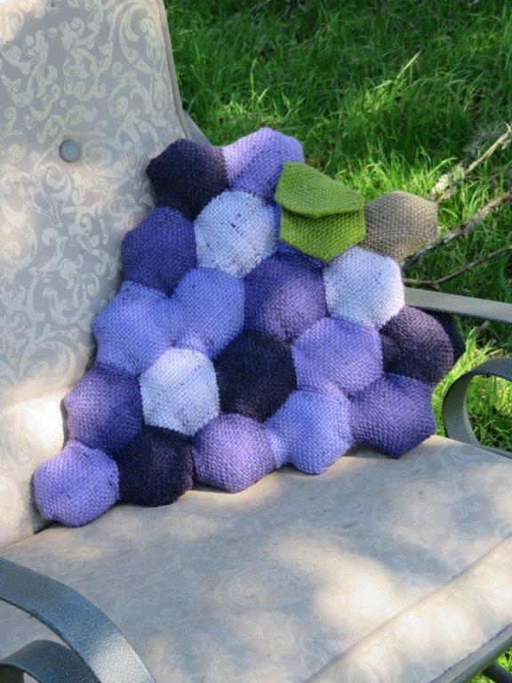 hexagon pin loom woven pillow